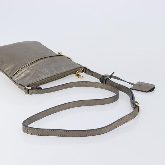 LOEWE Shoulder Bag Leather Gold Auth 208065