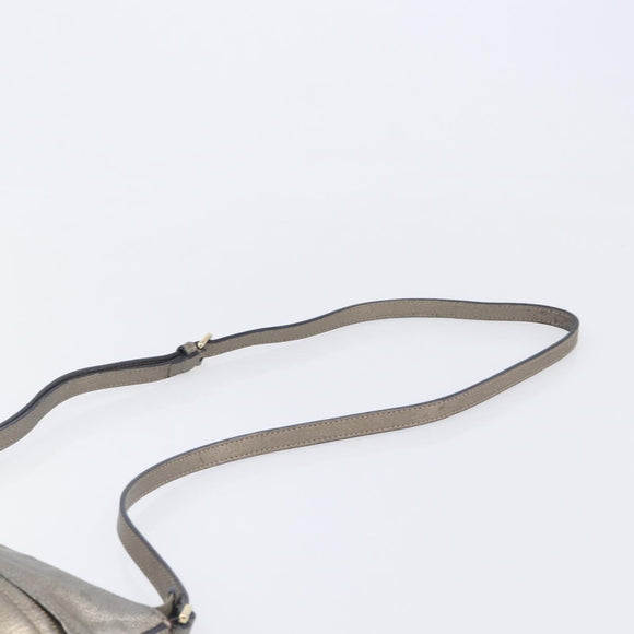 LOEWE Shoulder Bag Leather Gold Auth 208065