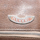 GUCCI PLUS Web Sherry Line Tote Bag PVC Beige Gold Tone Auth 208066-12
