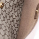 GUCCI PLUS Web Sherry Line Tote Bag PVC Beige Gold Tone Auth 208066-29
