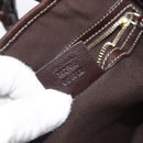 GUCCI GG Canvas Tote Bag Beige Gold Tone 162900 Auth 208067V-11