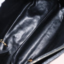 CHANEL Chain Shoulder Tote Bag Leather Black Gold Tone CC Auth 208068V-11