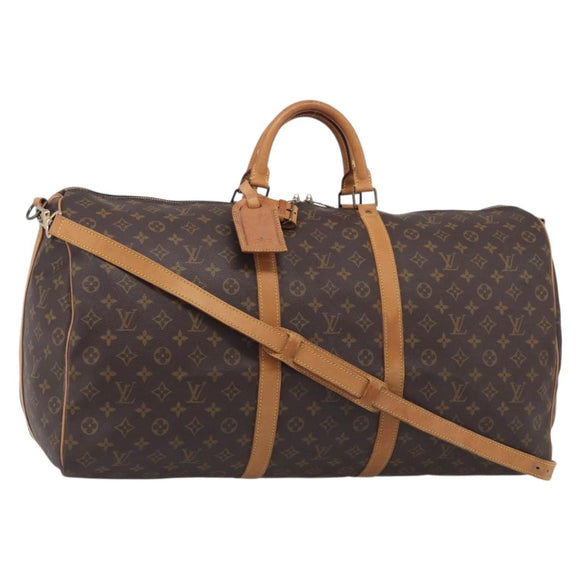 LOUIS VUITTON Monogram Keepall Bandouliere 60 Boston Bag M41412 LV Auth 208069A