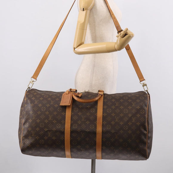 LOUIS VUITTON Monogram Keepall Bandouliere 60 Boston Bag M41412 LV Auth 208069A