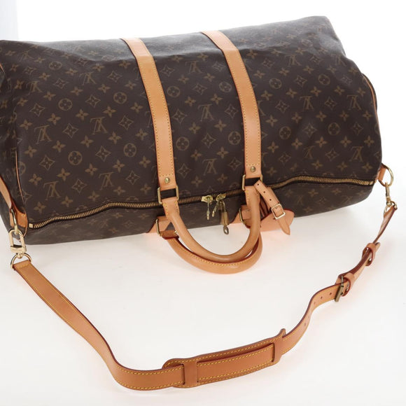 LOUIS VUITTON Monogram Keepall Bandouliere 55 Boston Bag M41414 LV Auth 208070V