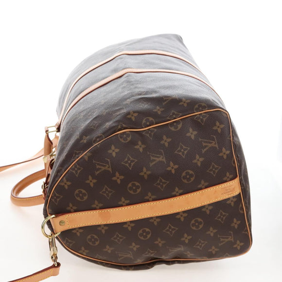 LOUIS VUITTON Monogram Keepall Bandouliere 55 Boston Bag M41414 LV Auth 208070V