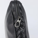 Bottega Veneta INTRECCIATO Clutch Bag Leather Black Auth 208072A-8