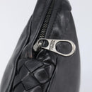 Bottega Veneta INTRECCIATO Clutch Bag Leather Black Auth 208072A-9