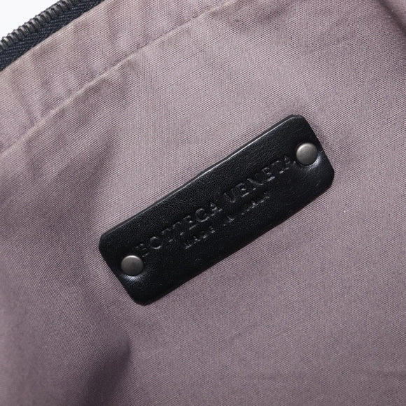 Bottega Veneta INTRECCIATO Clutch Bag Leather Black Auth 208072A