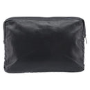 Bottega Veneta INTRECCIATO Clutch Bag Leather Black Auth 208072A-2