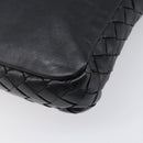 Bottega Veneta INTRECCIATO Clutch Bag Leather Black Auth 208072A-7