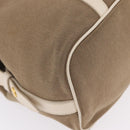 PRADA Jacquard Tote Bag Canvas Brown Gold Tone Auth 208073V-12