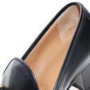 HERMES Moccasin Constance loafers Leather "35 1/2" Black Gold Tone Auth 208074V-18