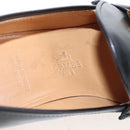 HERMES Moccasin Constance loafers Leather "35 1/2" Black Gold Tone Auth 208074V-20