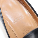 HERMES Moccasin Constance loafers Leather "35 1/2" Black Gold Tone Auth 208074V-21