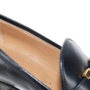 HERMES Moccasin Constance loafers Leather "35 1/2" Black Gold Tone Auth 208074V-23