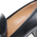 HERMES Moccasin Constance loafers Leather "35 1/2" Black Gold Tone Auth 208074V-24