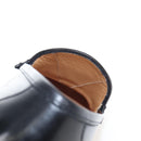 HERMES Moccasin Constance loafers Leather "35 1/2" Black Gold Tone Auth 208074V-25