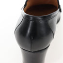 HERMES Moccasin Constance loafers Leather "35 1/2" Black Gold Tone Auth 208074V-9