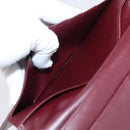 Cartier Long Wallet Leather Bordeaux Gold Auth 208075V-15