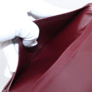 Cartier Long Wallet Leather Bordeaux Gold Auth 208075V-16