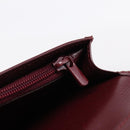 Cartier Long Wallet Leather Bordeaux Gold Auth 208075V-19