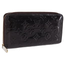 LOUIS VUITTON Monogram Vernis Zippy Wallet Amarante M93522 LV Auth 208076-1