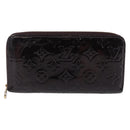 LOUIS VUITTON Monogram Vernis Zippy Wallet Amarante M93522 LV Auth 208076-13