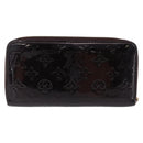 LOUIS VUITTON Monogram Vernis Zippy Wallet Amarante M93522 LV Auth 208076-2