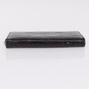 LOUIS VUITTON Monogram Vernis Zippy Wallet Amarante M93522 LV Auth 208076-7