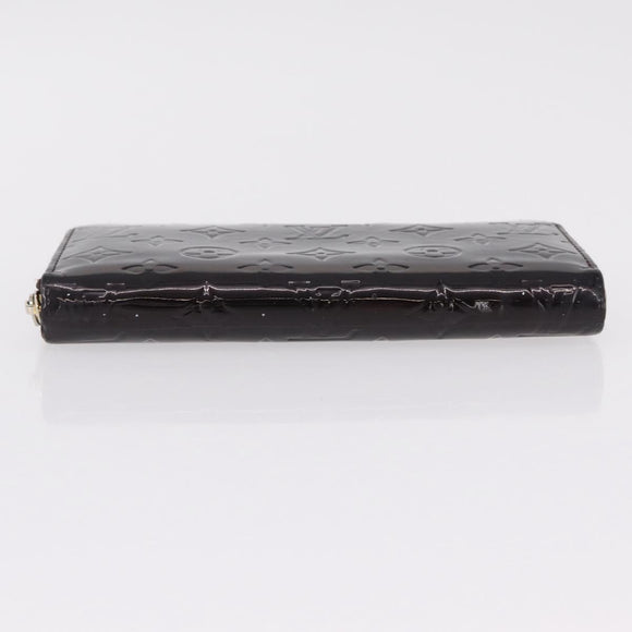 LOUIS VUITTON Monogram Vernis Zippy Wallet Amarante M93522 LV Auth 208076