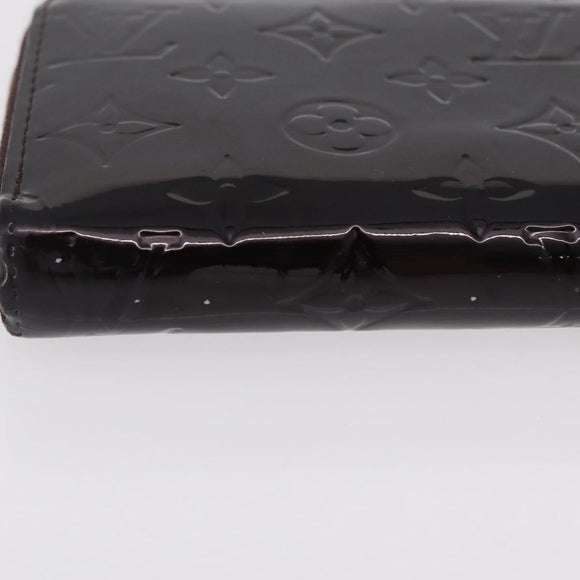 LOUIS VUITTON Monogram Vernis Zippy Wallet Amarante M93522 LV Auth 208076