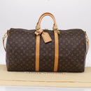 LOUIS VUITTON Monogram Keepall Bandouliere 55 Boston Bag M41414 LV Auth 208077V-12