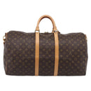LOUIS VUITTON Monogram Keepall Bandouliere 55 Boston Bag M41414 LV Auth 208077V-2