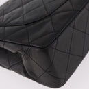 CHANEL Paris Exclusive Matelasse Chain Shoulder Bag Lamb Skin Black Auth 208078V-16