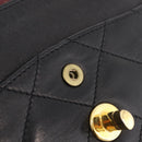 CHANEL Paris Exclusive Matelasse Chain Shoulder Bag Lamb Skin Black Auth 208078V-25