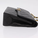 CHANEL Paris Exclusive Matelasse Chain Shoulder Bag Lamb Skin Black Auth 208078V-3