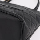 CHANEL Reissue Tote Bag Caviar Skin Black Gold Tone CC Auth 208079V-14
