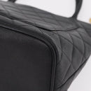 CHANEL Reissue Tote Bag Caviar Skin Black Gold Tone CC Auth 208079V-16
