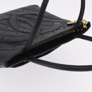 CHANEL Reissue Tote Bag Caviar Skin Black Gold Tone CC Auth 208079V-6