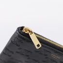 CELINE Macadam Canvas Coin Purse Black Gold Auth 208083V-9