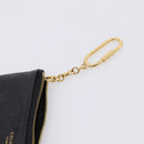 CELINE Macadam Canvas Coin Purse Black Gold Auth 208083V-8