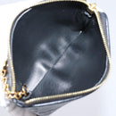 CELINE Macadam Canvas Coin Purse Black Gold Auth 208083V-10