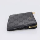 CELINE Macadam Canvas Coin Purse Black Gold Auth 208083V-4