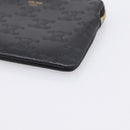 CELINE Macadam Canvas Coin Purse Black Gold Auth 208083V-7