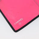 CHANEL Cambon Line Long Wallet Lamb Skin Black White CC Auth 208084-17