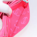 CHANEL Cambon Line Long Wallet Lamb Skin Black White CC Auth 208084-25