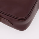 Cartier Must Line Shoulder Bag Leather Bordeaux Gold Tone Auth 208085A-12