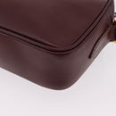 Cartier Must Line Shoulder Bag Leather Bordeaux Gold Tone Auth 208085A-13