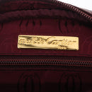 Cartier Must Line Shoulder Bag Leather Bordeaux Gold Tone Auth 208085A-18